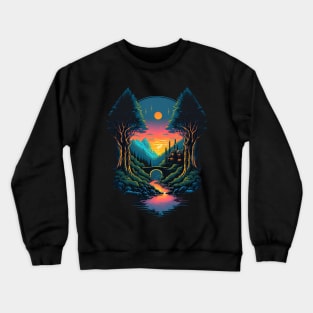 The Valley of the Elves by Sunset - A Homely House - Fantasy Crewneck Sweatshirt